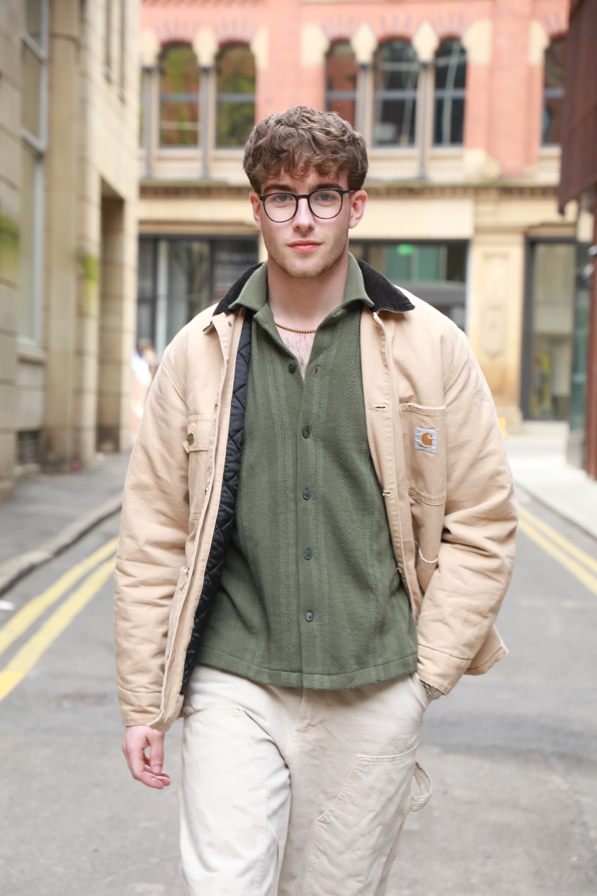 Monty Beldon dynamic editorial modeling pose British male fashion model